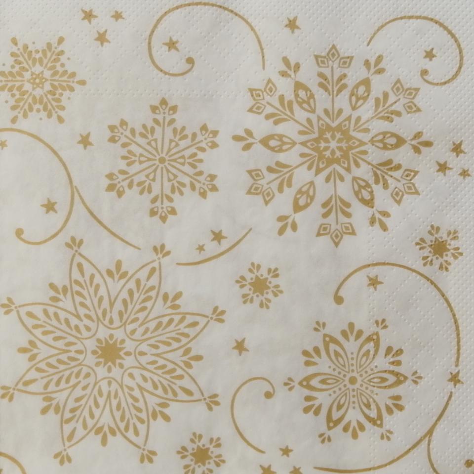 tovaglioli per decoupage fiocchi di neve arti e grafica busta da 2 pezzi 33x33