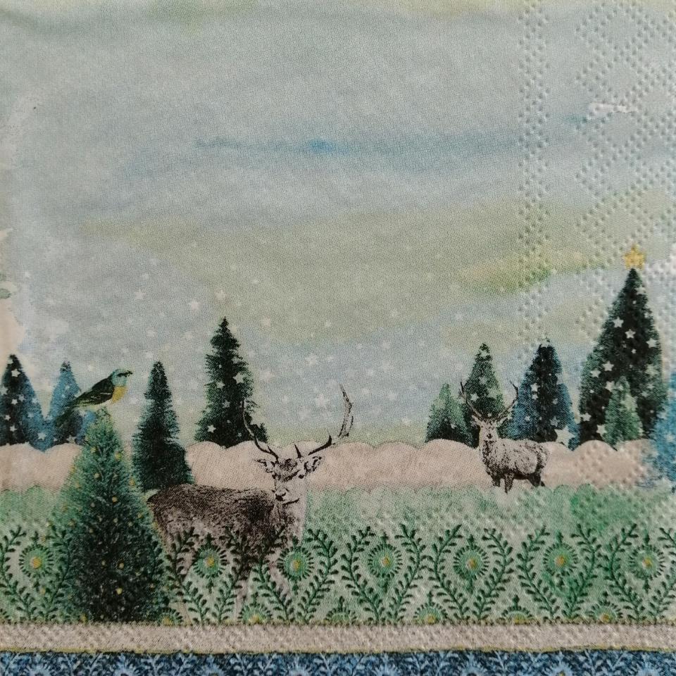 tovaglioli per decoupage paesaggio innevato arti e grafica busta da 2 pezzi 25x25