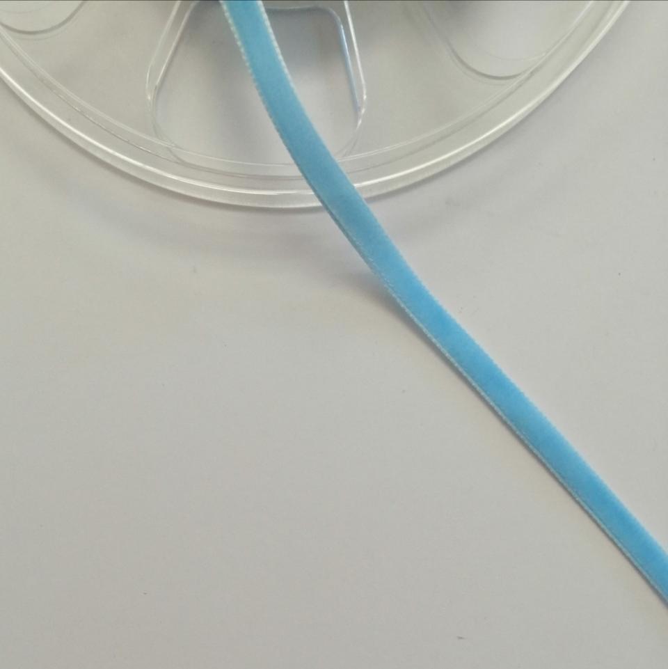 nastro velluto celeste stafil  7 mm x 1 metro