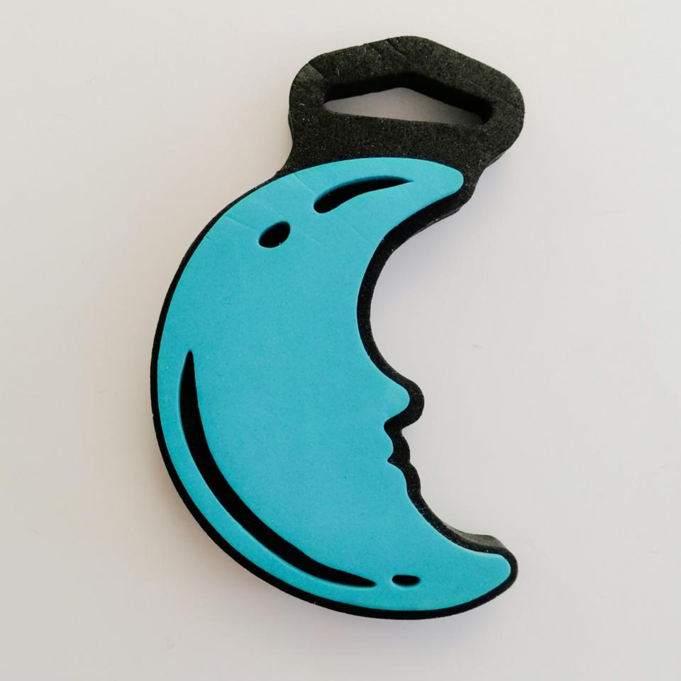 timbro in gomma a forma di mezzaluna stamperia 4cm x 8cm