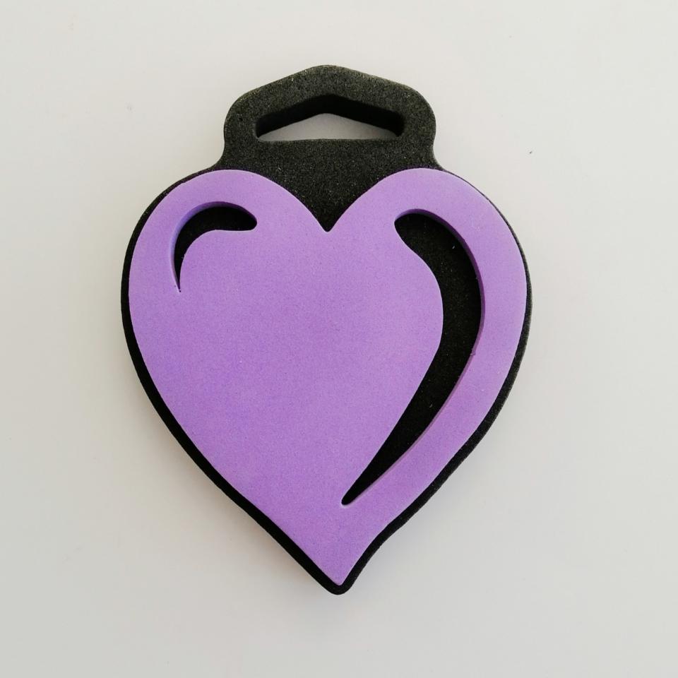 timbrotto in gomma a forma di cuore stamperia 3cm x 8cm
