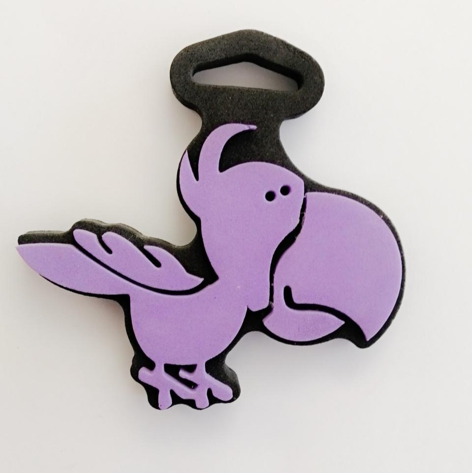timbro in gomma a forma di tucano stamperia 7cm x 5cm
