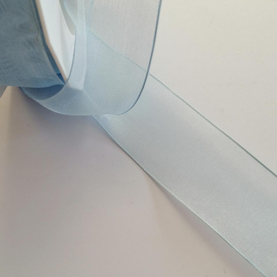 nastro organza celeste crystal Stafil 40 mm x 1 metro