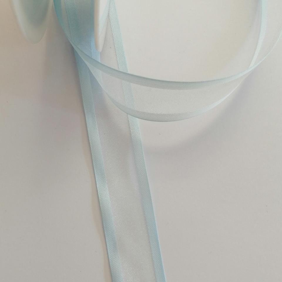 nastro in organza celeste chiaro papeterie  25 mm x 1 metro