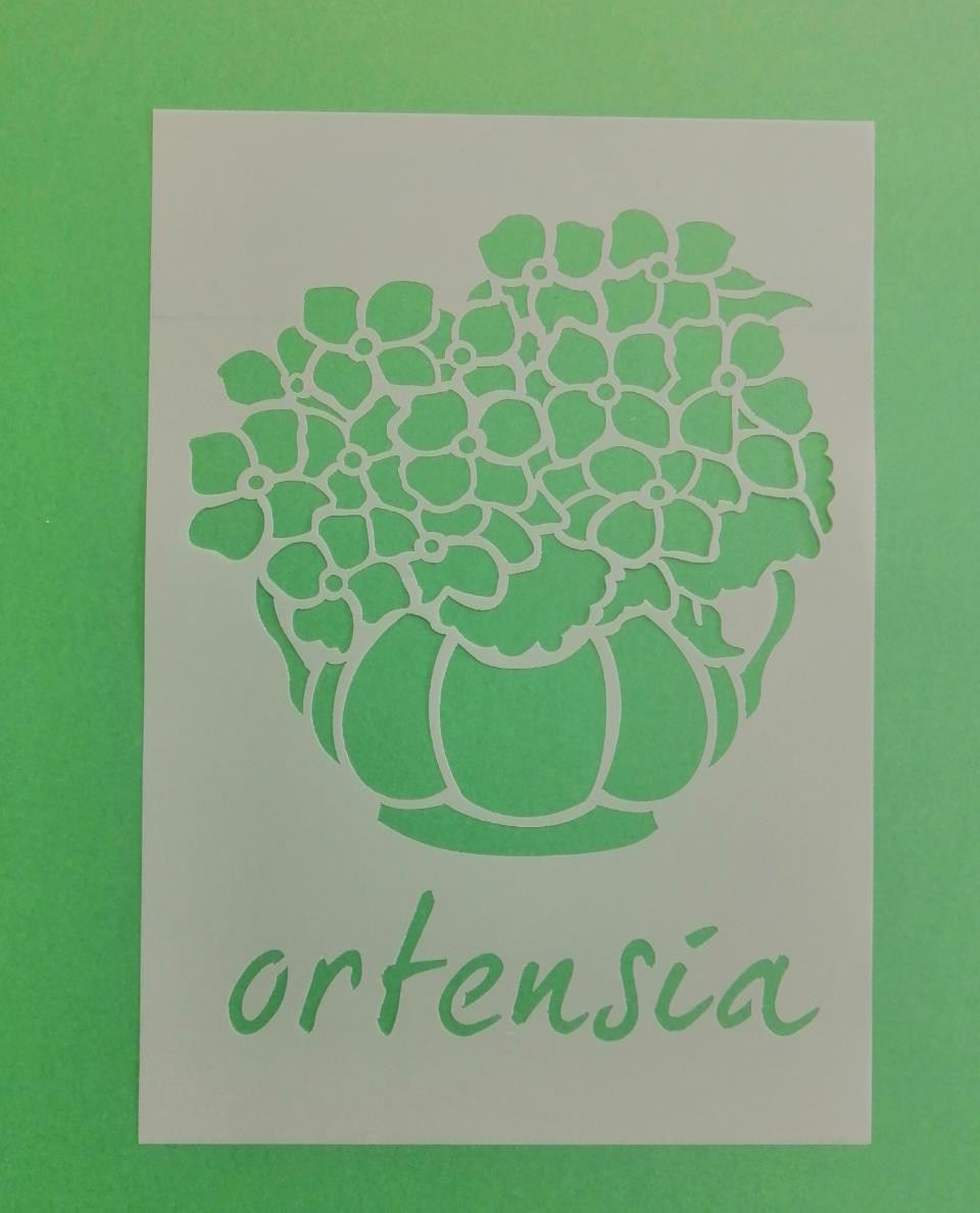 Stencil ortensia stamperia 21x29,7