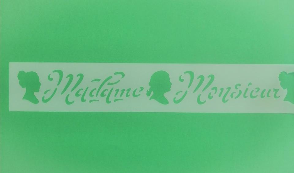 Stencil madame e monsieur stamperia 7x60
