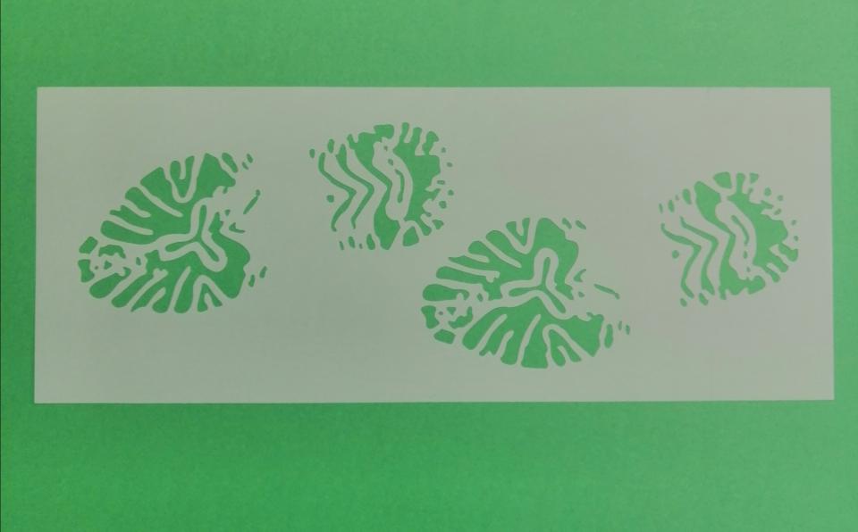 Stencil con impronte stamperia 38 x 15