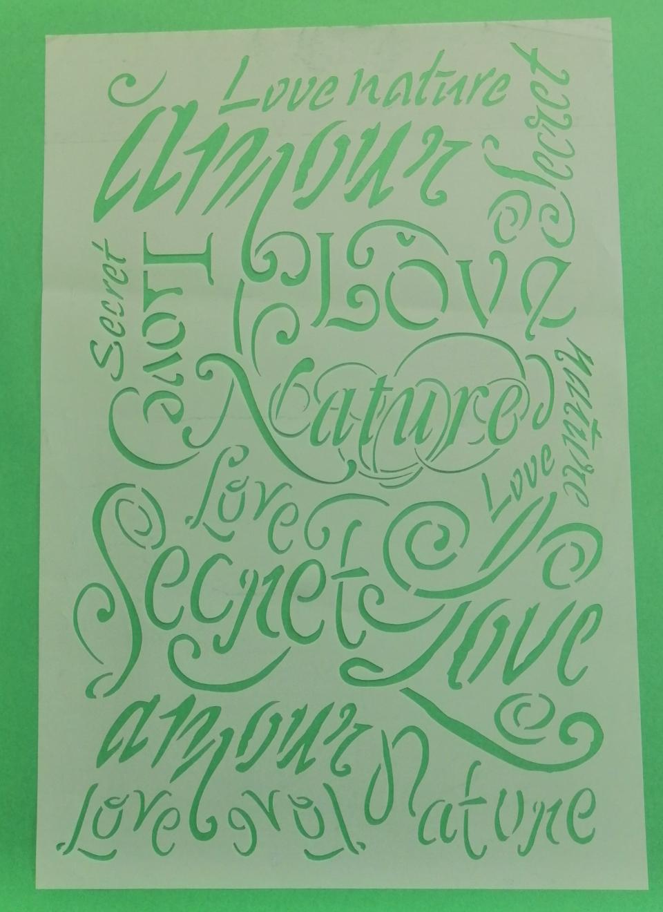Stencil love e amour stamperia 44 x 30