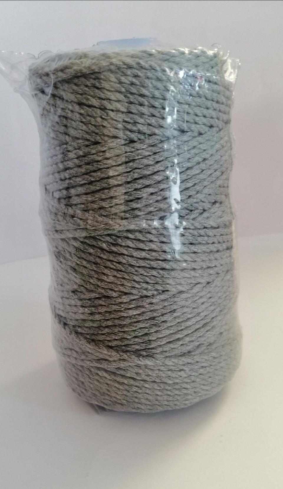 Cordone per Macramè colore "Fumo"  Arti e Grafica 4,5 mm - 100% cotone - Bobina 130 metri