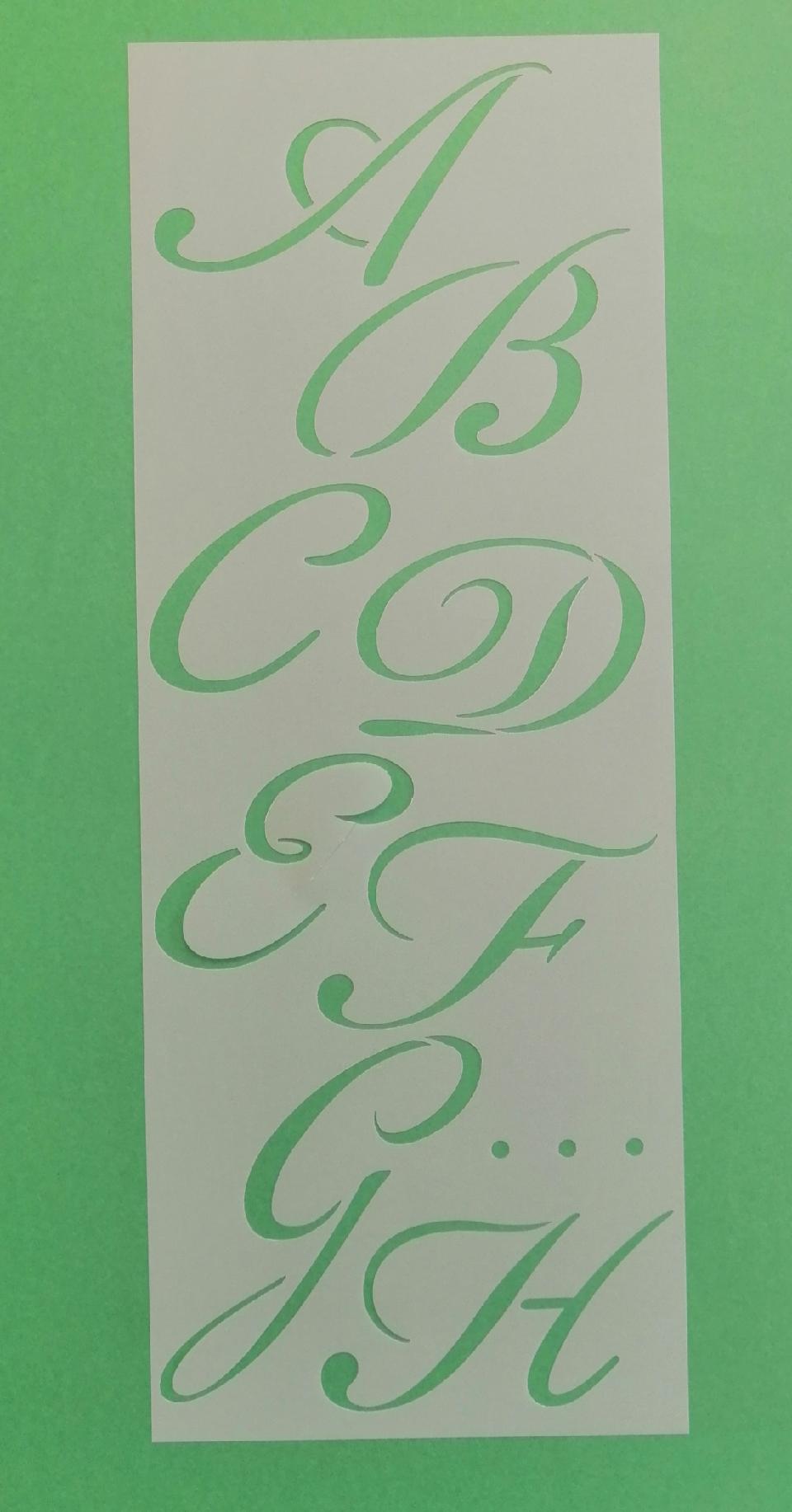 Stencil con alfabeto stamperia 38 x 15