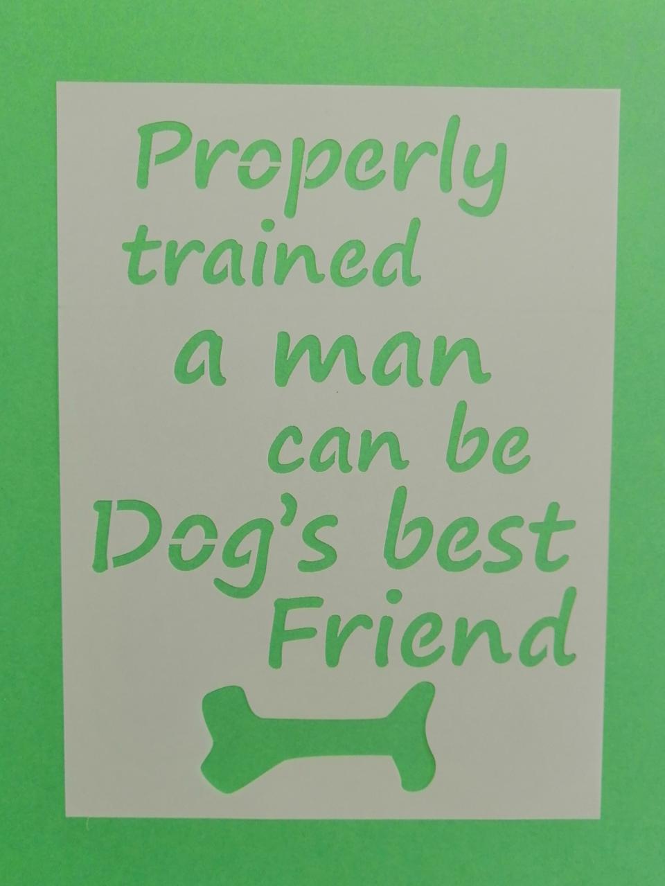 Stencil cane per amico  stamperia 15 x 20
