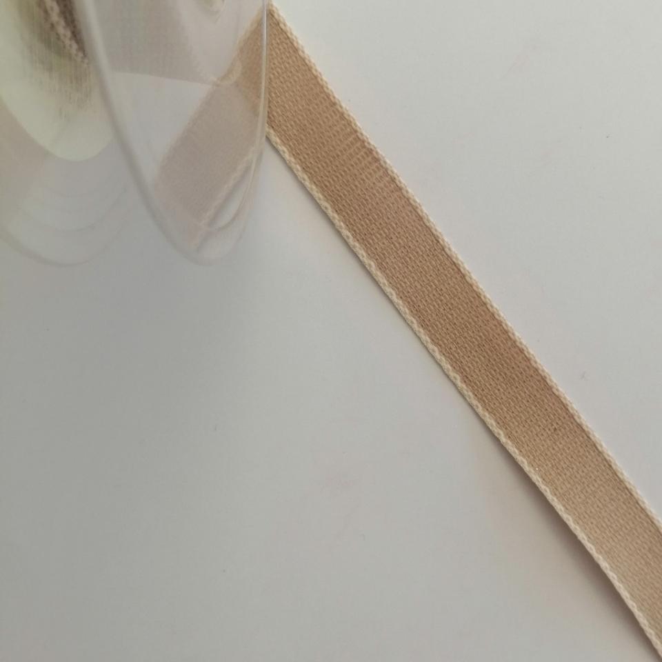 nastro rustico colore corda con bordo panna stafil 15 mm x 1 metro
