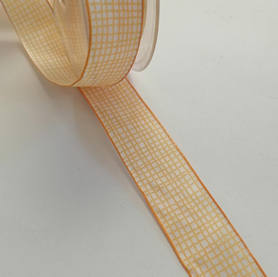 nastro quadrettato bianco e giallo stafil 25mm x 1 metro