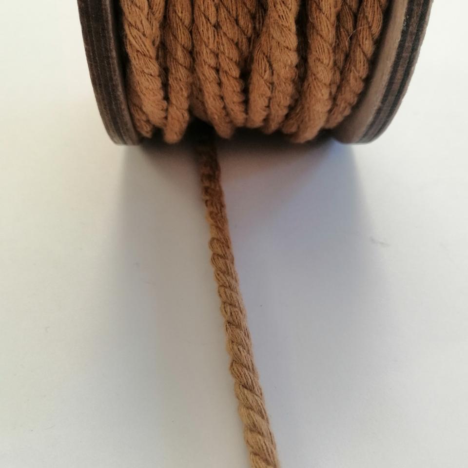 cordino cotone riciclato colore tabacco nastri di mirta 5mm x1 mt