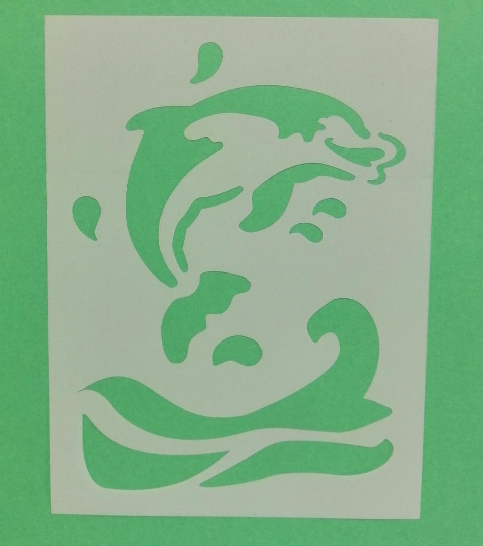 Stencil delfino stamperia 15 x 20