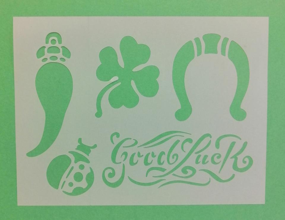 Stencil simboli portafortuna stamperia 15 x 20