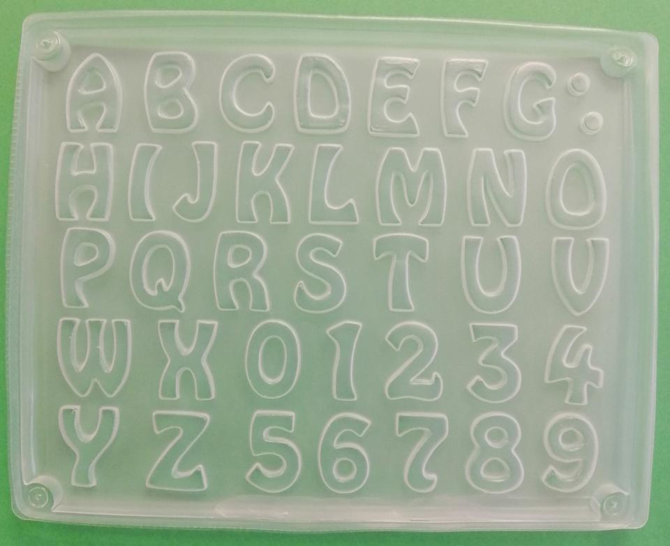Stampo LDPE per colata lettere e numeri Rayher 23,2 x 18,3 cm