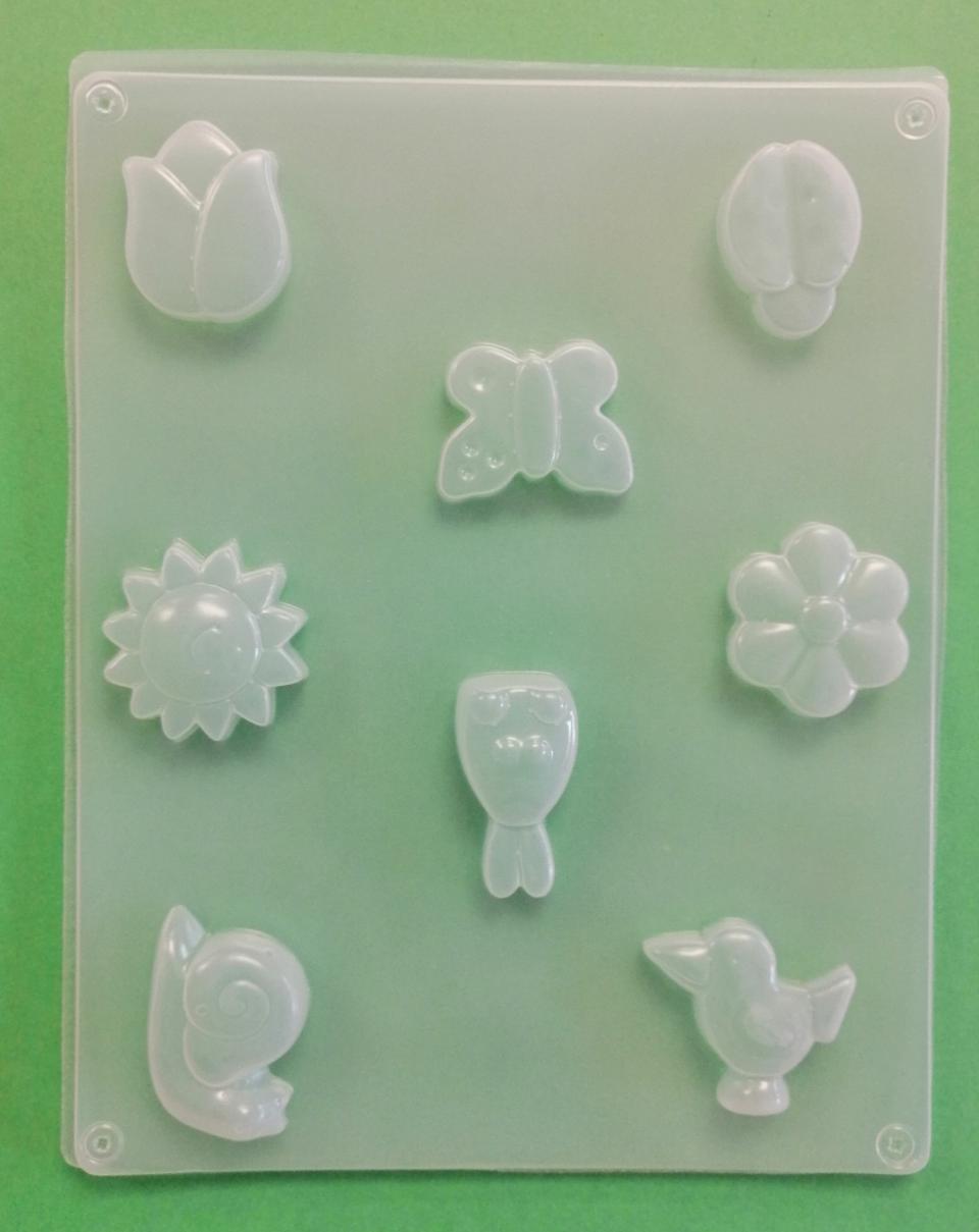 Stampo LDPE per colata fiori e animali primavera e pasqua rayher 23,2x18,3cm