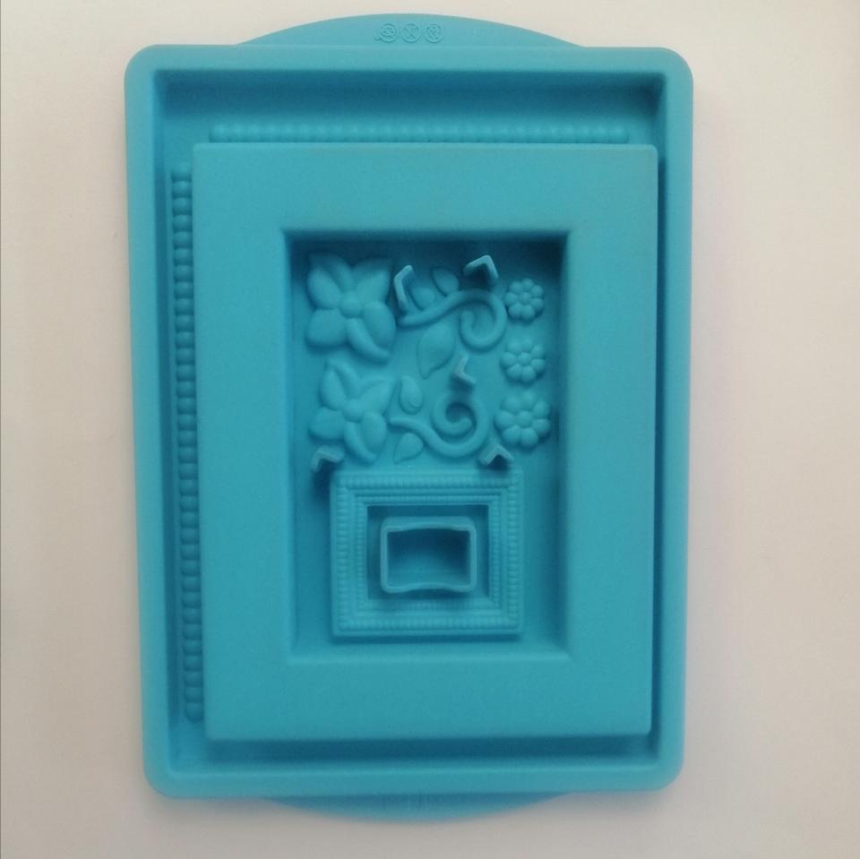 Stampo in silicone a forma di cornice con decori gedeo 20 x 30 cm