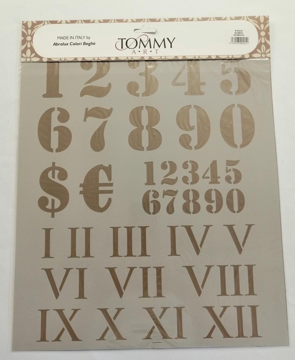 stencil numeri tommy art 34 x 40 cm