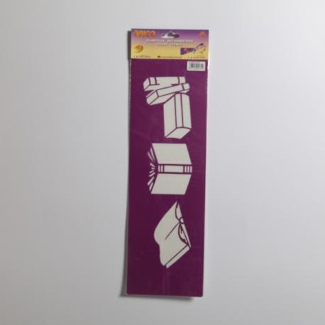 Stencil libri brico 40 x 13 cm