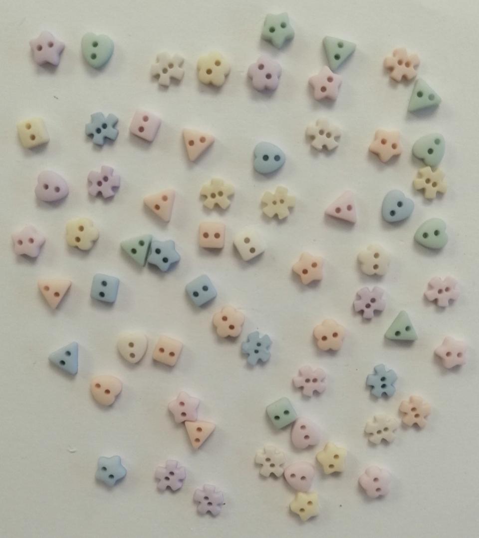 bottoncini in resina vari modelli e colori Stafil busta da 50 pezzi diametro 5 mm circa