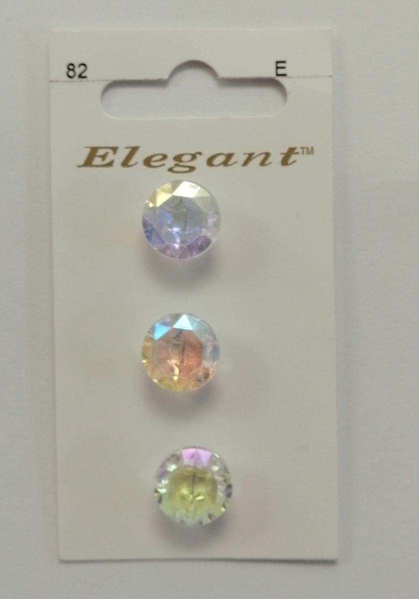 Bottoni in resina diamante tondo stafil busta da 3 pezzi 1,5 cm