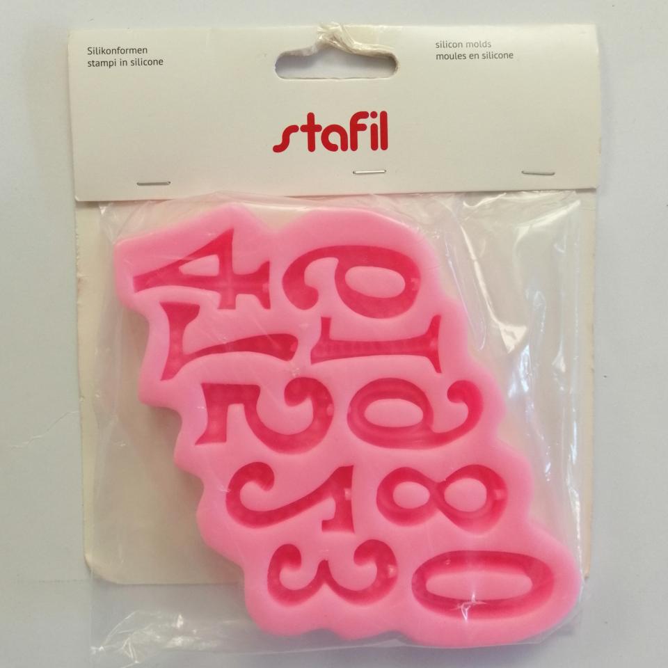 Stampo in silicone a forma di numeri marianne hobby 12 x 9 cm