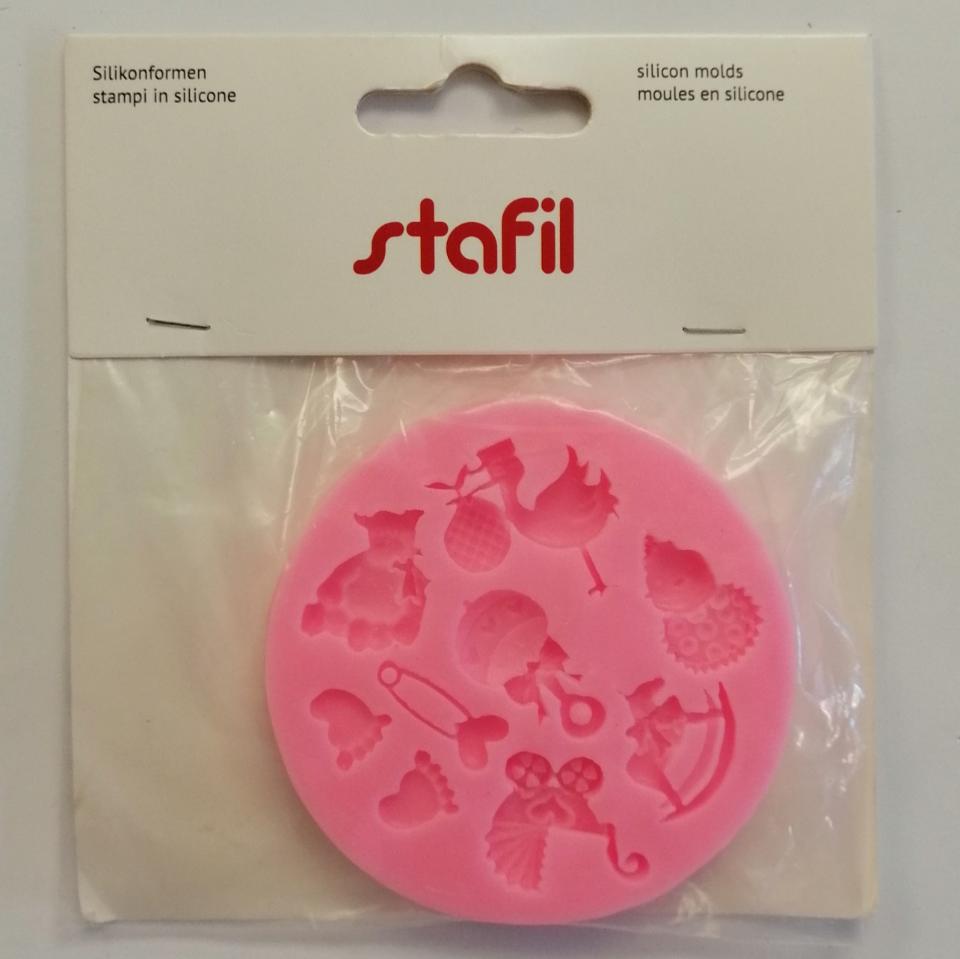 Copia di Stampo in silicone a forma di decori nascite marianne hobby diametro 7,5 cm