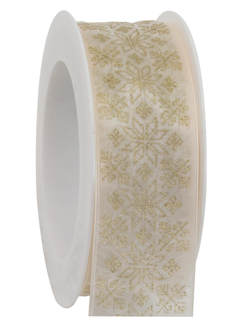 nastro crema con decori classici oro goldina 40mm x 1 mt