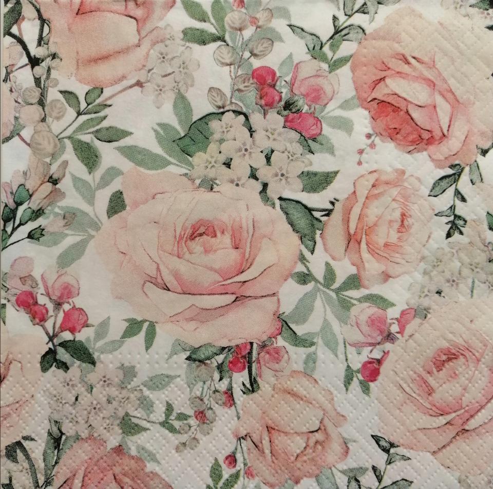 tovaglioli per decoupage rose arti e grafica busta da 2 pezzi 33x33