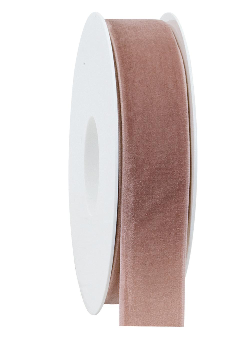 nastro rosa antico in velluto goldina 25mm x1mt