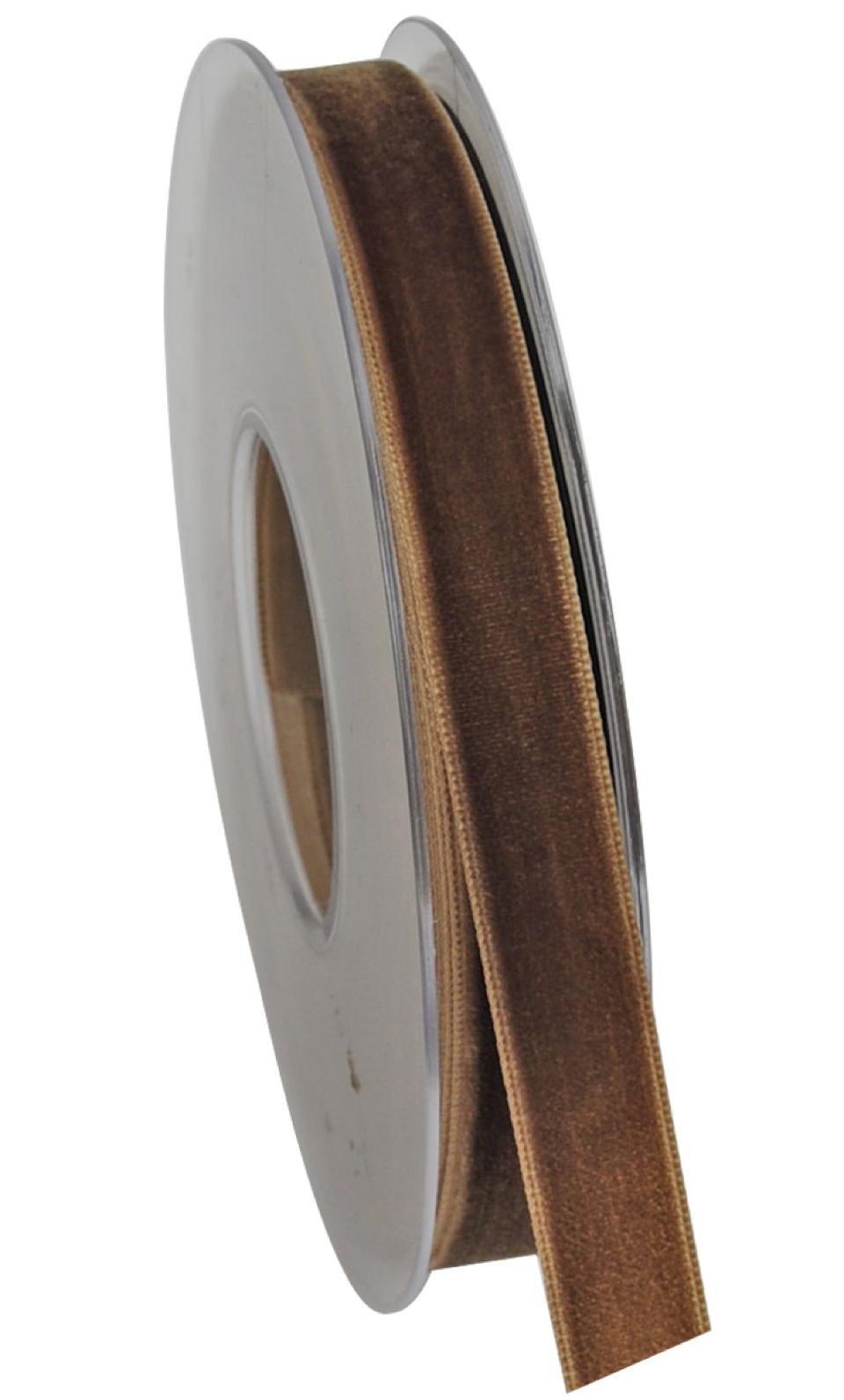 nastro velluto nocciola goldina  15 mm x 1 metro