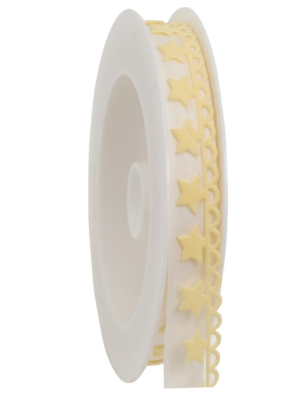 nastro con stelle pendenti crema Goldina 15 mm x 1 mt