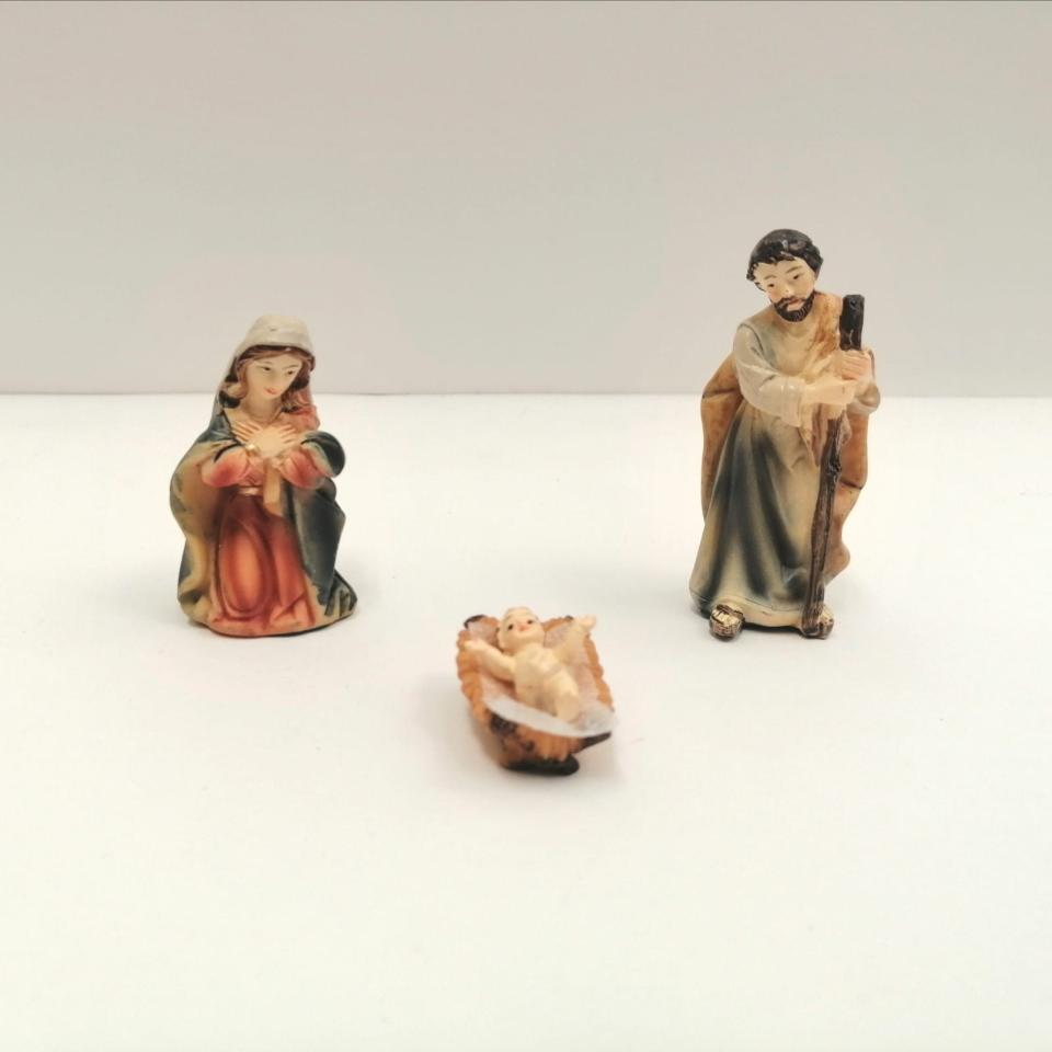 Sacra Famiglia per decoro Presepe  Dekoprojekt Sandro Scheuerer e K. 4 Pezzi Altezza 8 cm