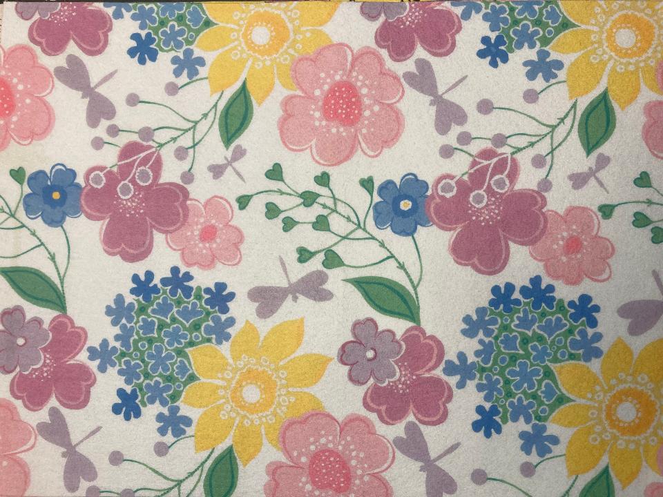 Feltro Decor fantasia fiori Stamperia 1 mm Spessore - H 70 x L 50 cm