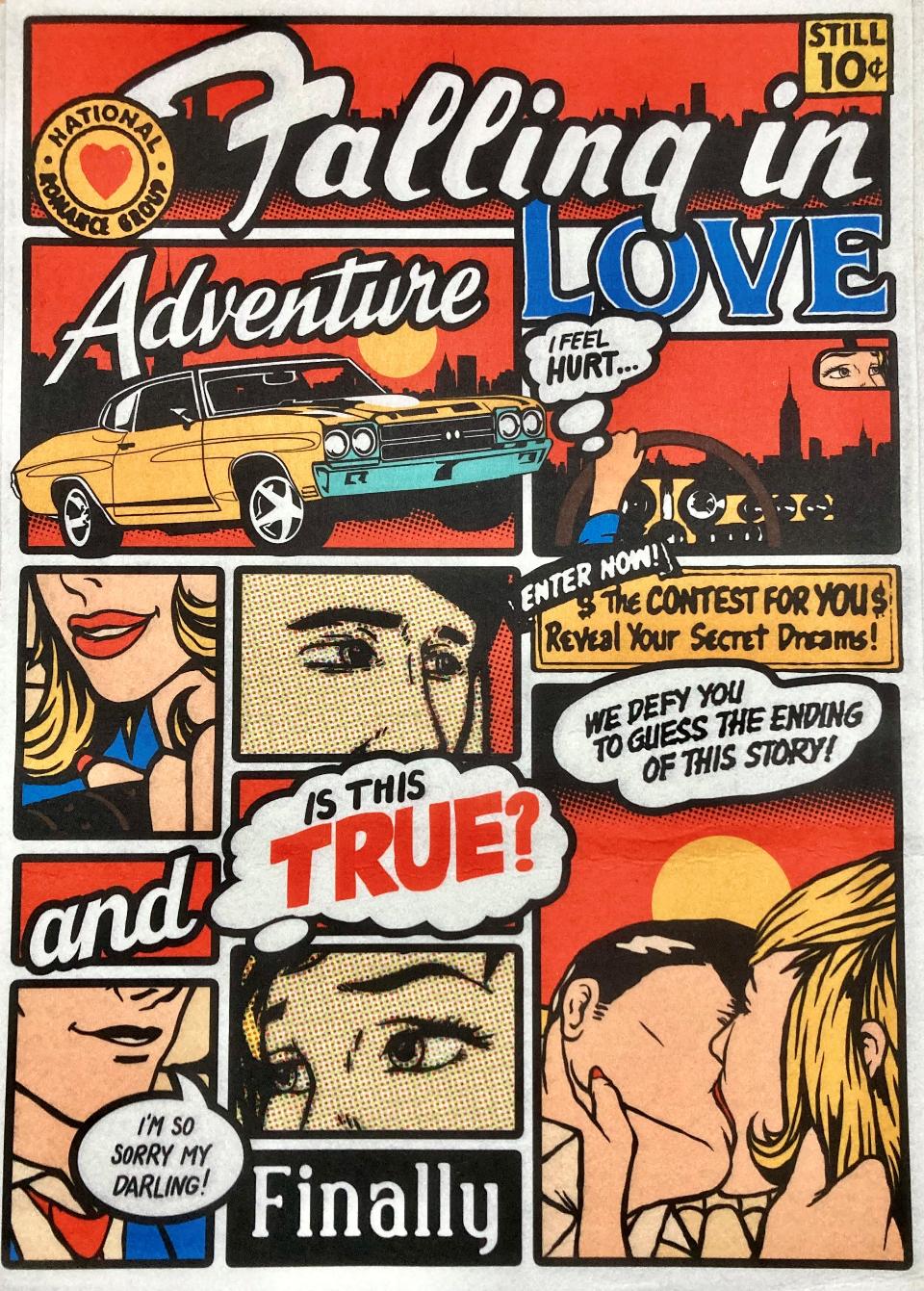 Feltro Decor fantasia fumetti Stamperia  1 mm Spessore - H 70 x L 50 cm