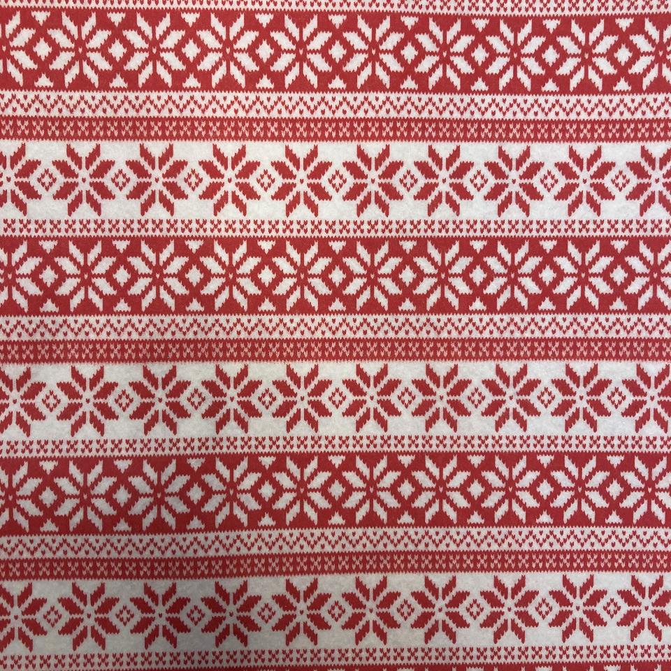 Feltro stampato rosso e bianco fiocchi stafil 30x40cm