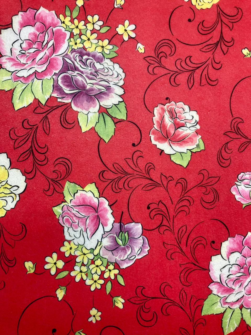 Feltro Decor fiori giapponesi Stamperia  1 mm Spessore - H 70 x L 50 cm