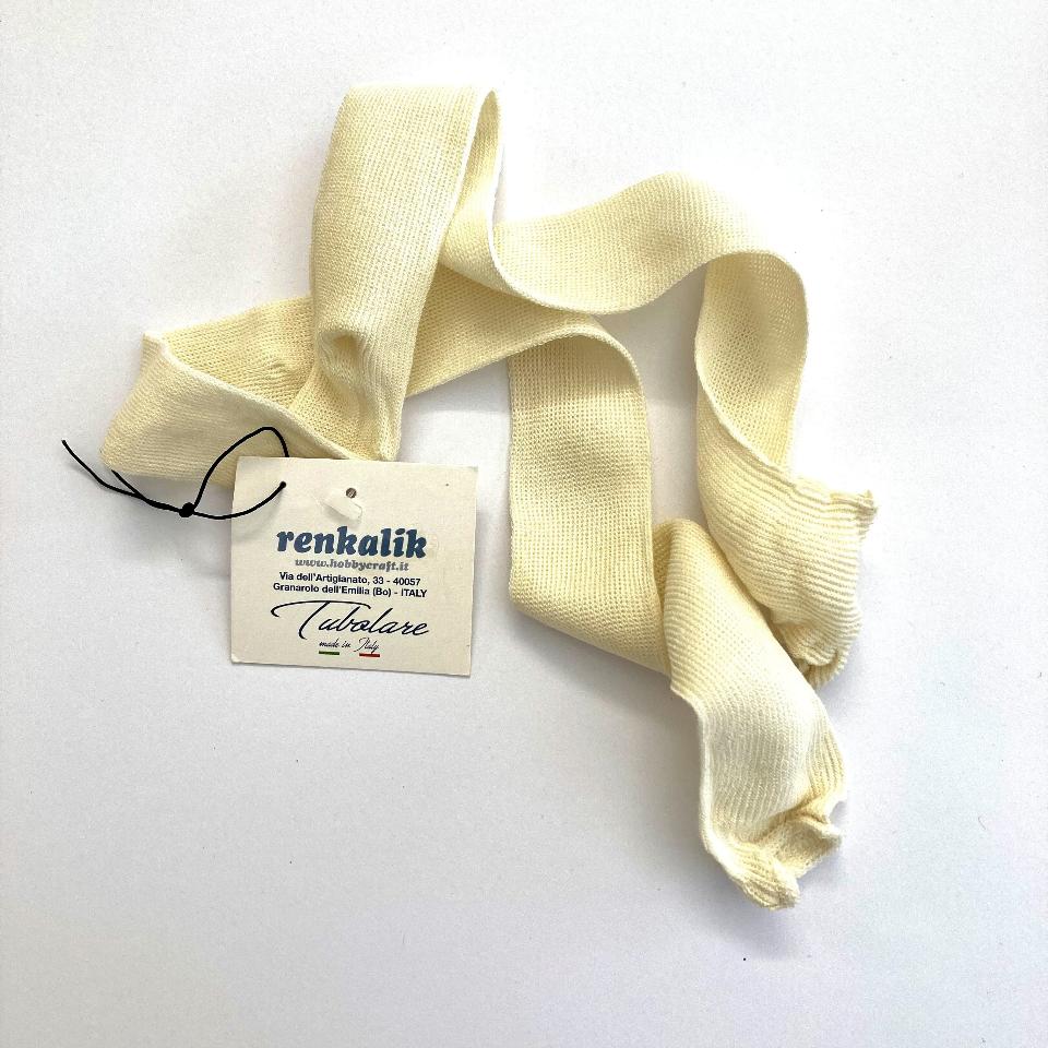 Tubolare Lurex Mini Crema renkalik 3,5 x 100 cm