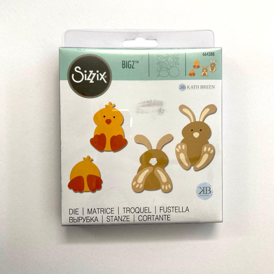 Fustella Bigz Amici di Primavera - coniglio e pulcino Sizzix Compatibile Big Shot