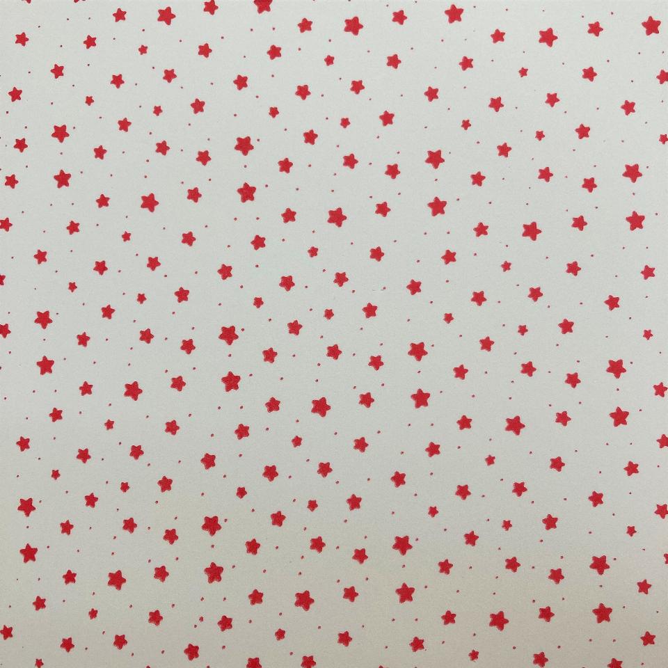 Gomma crepla o fommy bianco con stelline rosse stafil 40x60cm 2mm