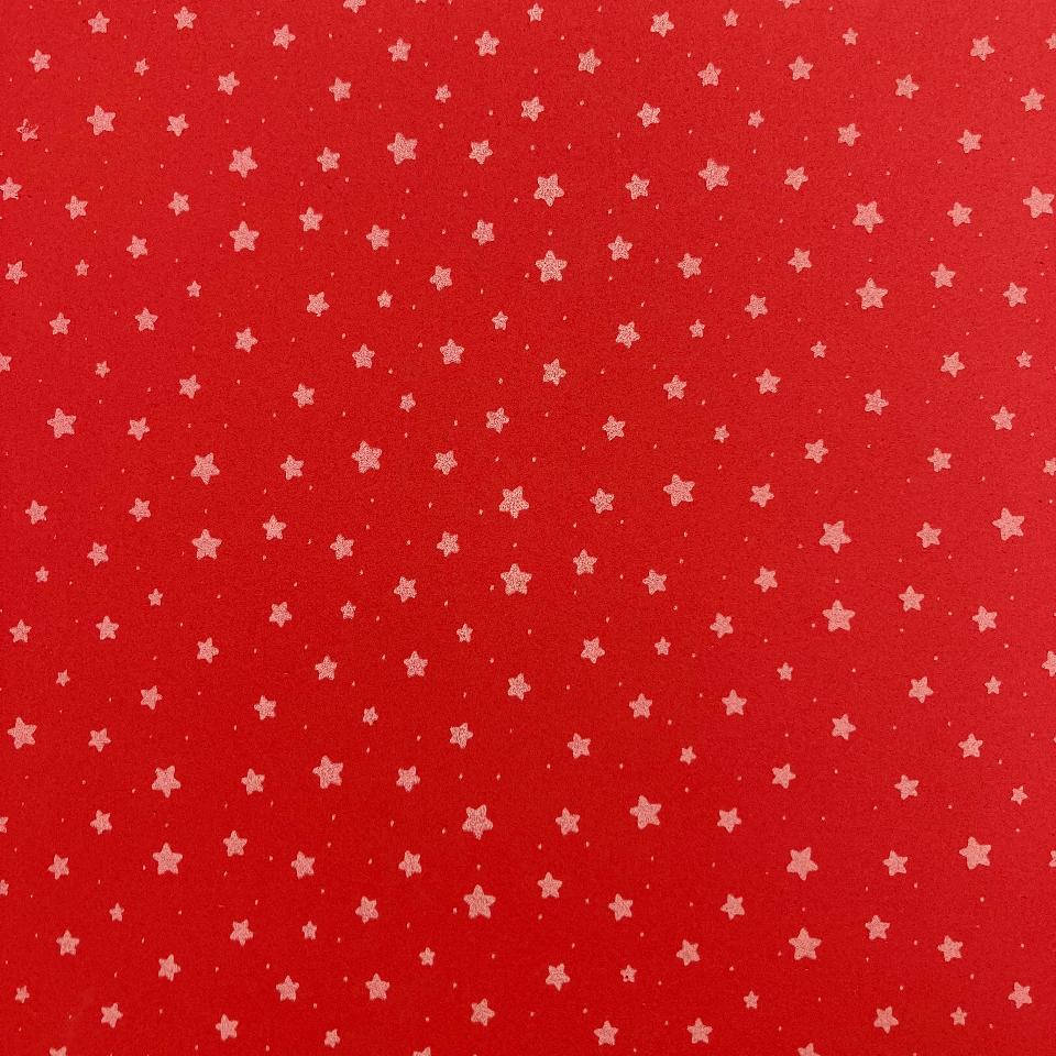 Gomma crepla o fommy rosso con stelline bianche stafil 40x60cm 2mm