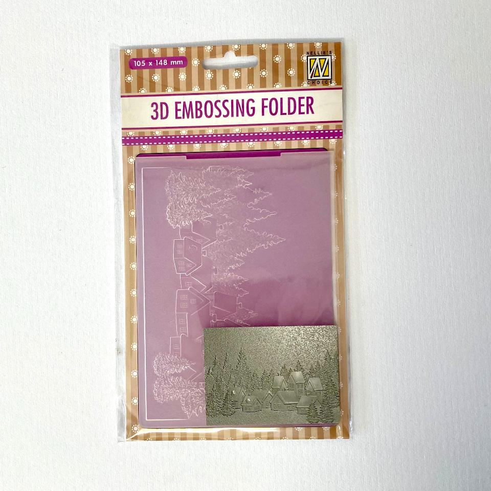 3-D EMBOSSING FOLDER  - Villaggio Innevato sizzix composta da 1 elementi