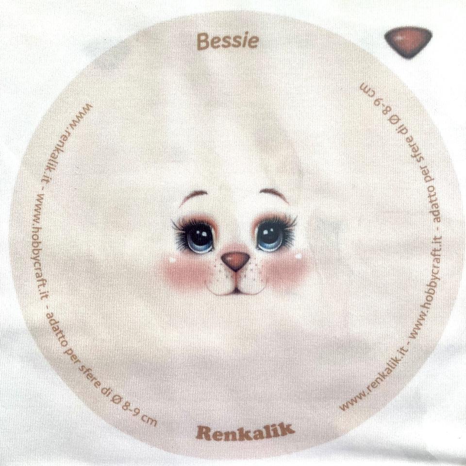 Viso Stampato su Tessuto - Bessie Renkalik 19 cm