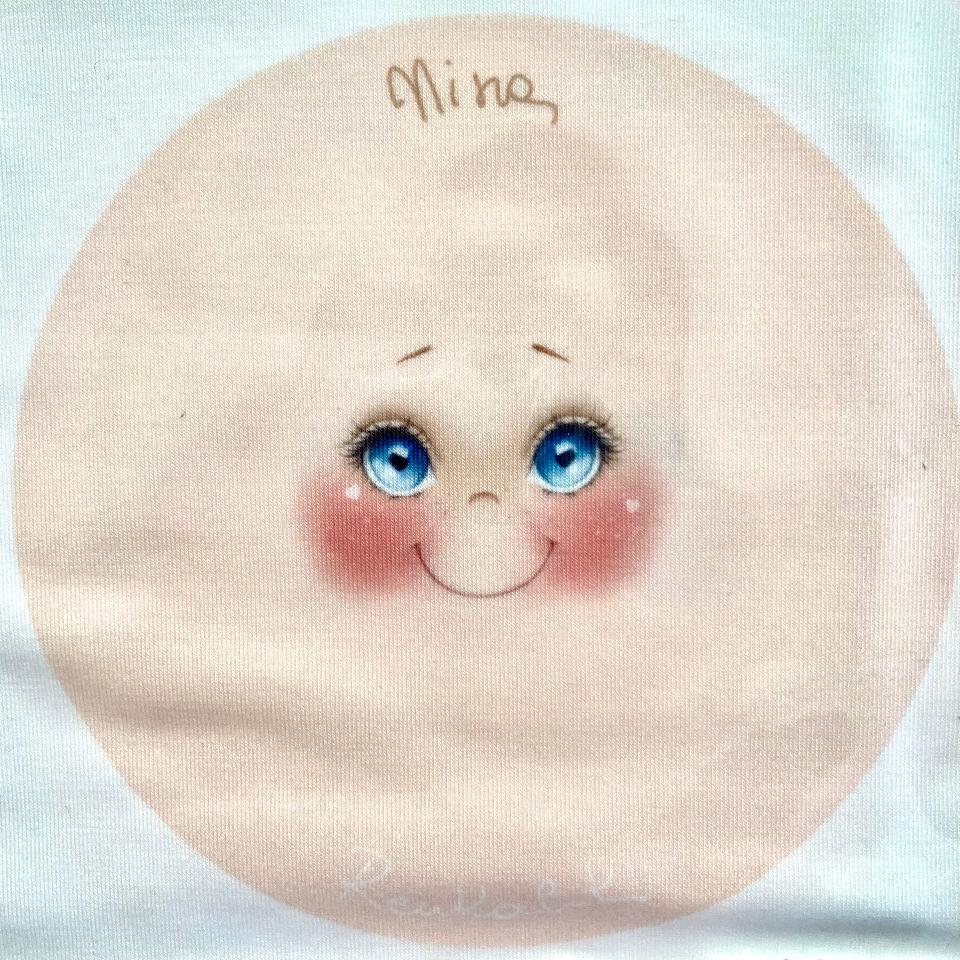 Viso Stampato su Tessuto - Nina Renkalik 19 cm