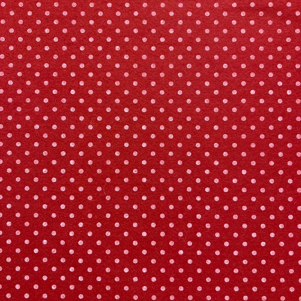 Pannolenci rosso con pois bianchi Stafil 90 x 50cm