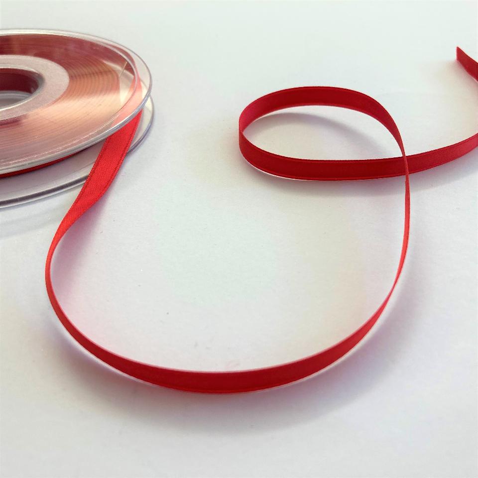 Nastro unica tinta Rosso Flame - 6 mm Stafil Busta da 5 m