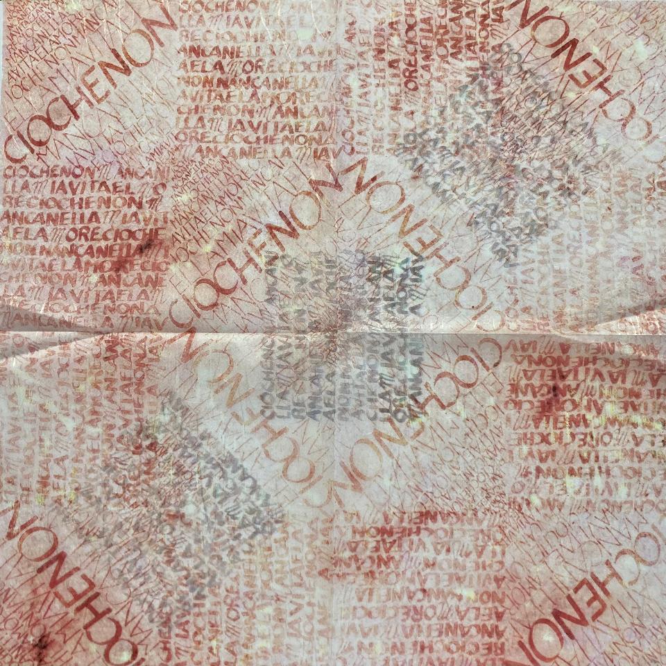 Tovagliolo in carta riso  ciochenon... stamperia 50 x 50 cm