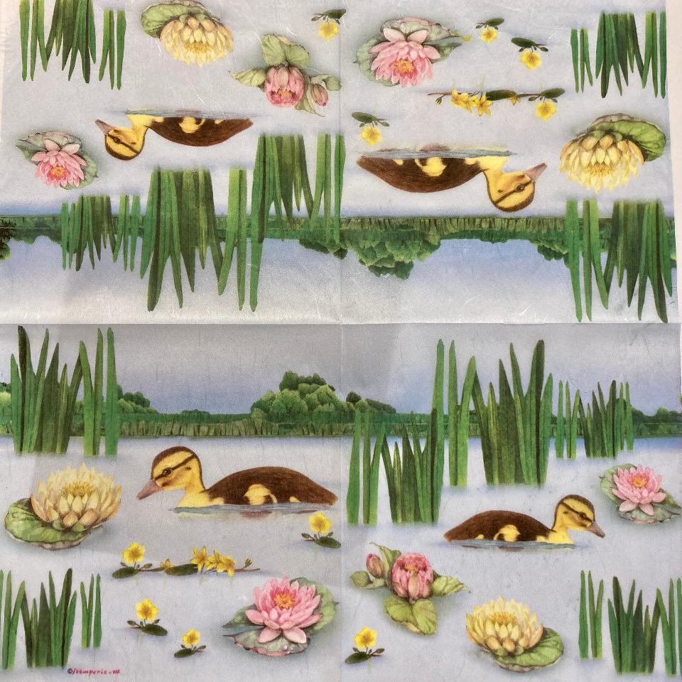 Tovagliolo in carta riso - Anatroccolo Stamperia 50 x 50 cm